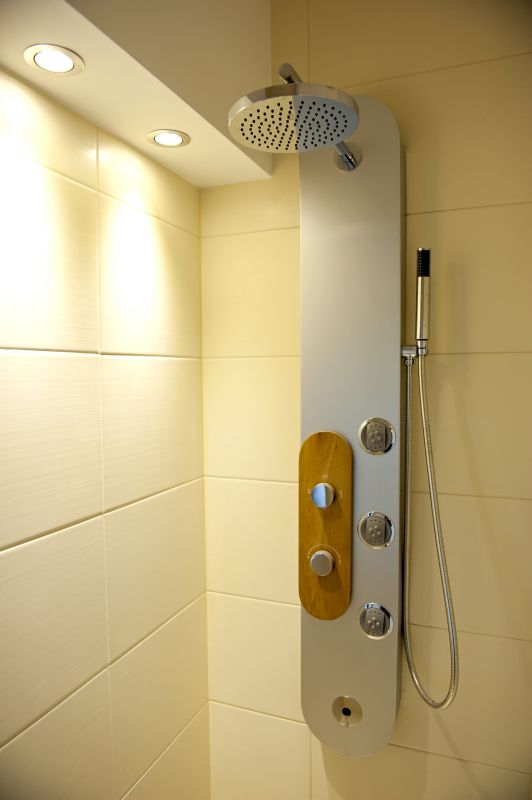 Modern Shower with LED Lighting